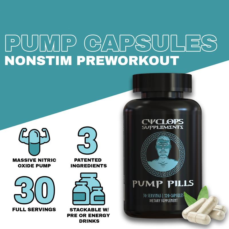 Suplementos en cápsulas de pre-entrenamiento sin estimulantes para la congestión muscular
