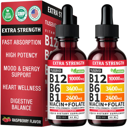 Gotas líquidas de vitamina B12 y B6